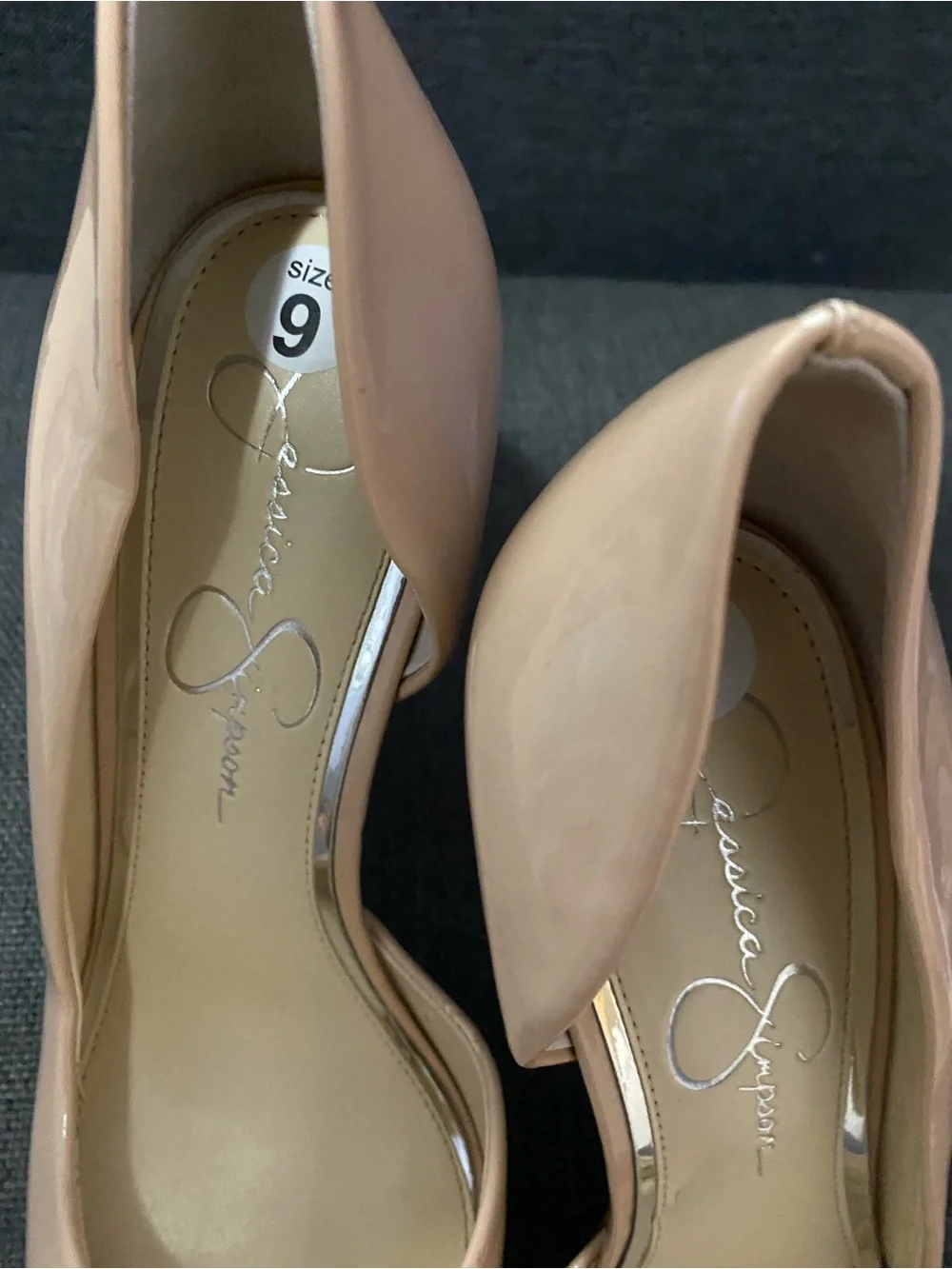 Women’s Nude Color Jessica Simpson Closed Toe Stiletto High Heels Size 9 - Picture 5 of 8